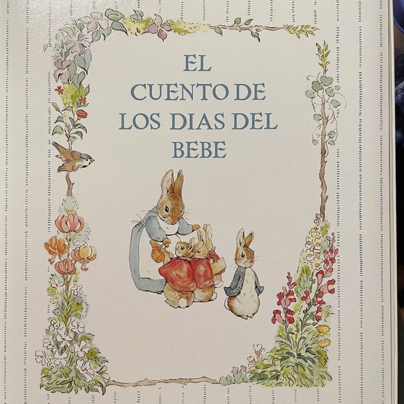 NEW Vntg Spanish Peter Rabbit “El Cuento De Los Dias Del Bebe” Baby Memory Book - Picture 1 of 7